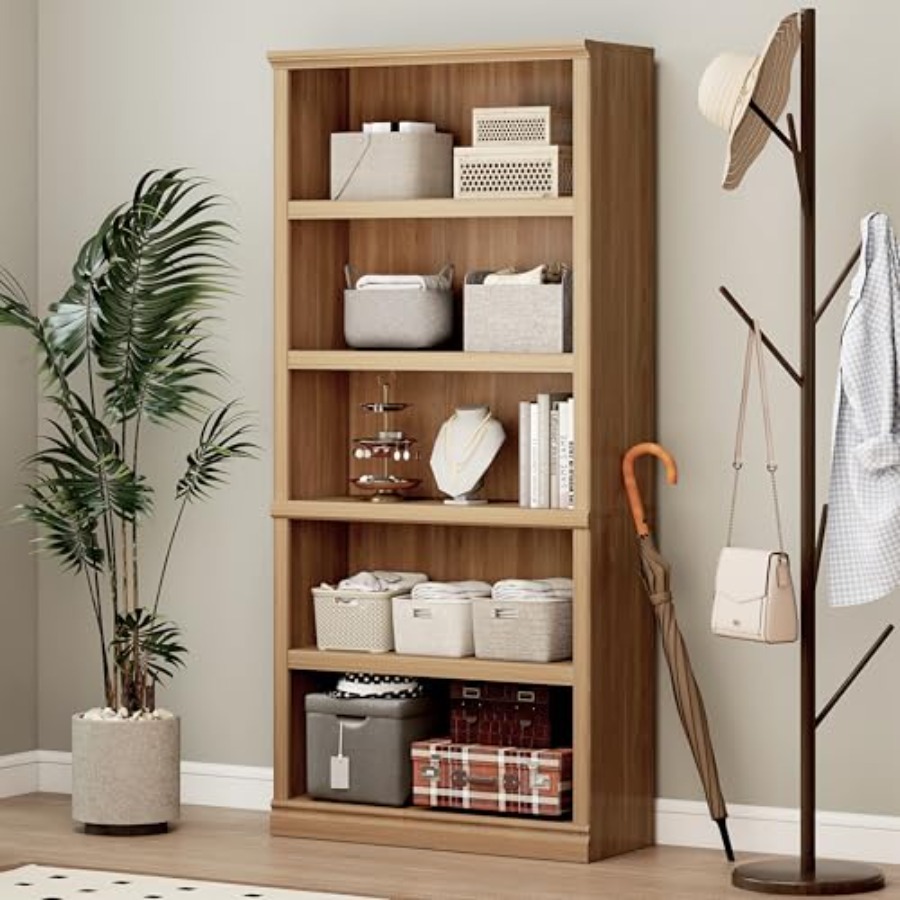 Home Office And Library - Libreria alta 70 cm in rovere