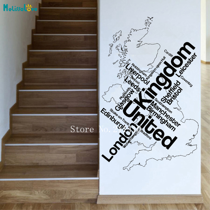 Home Office London - Adesivo murale mappa londra regno unito