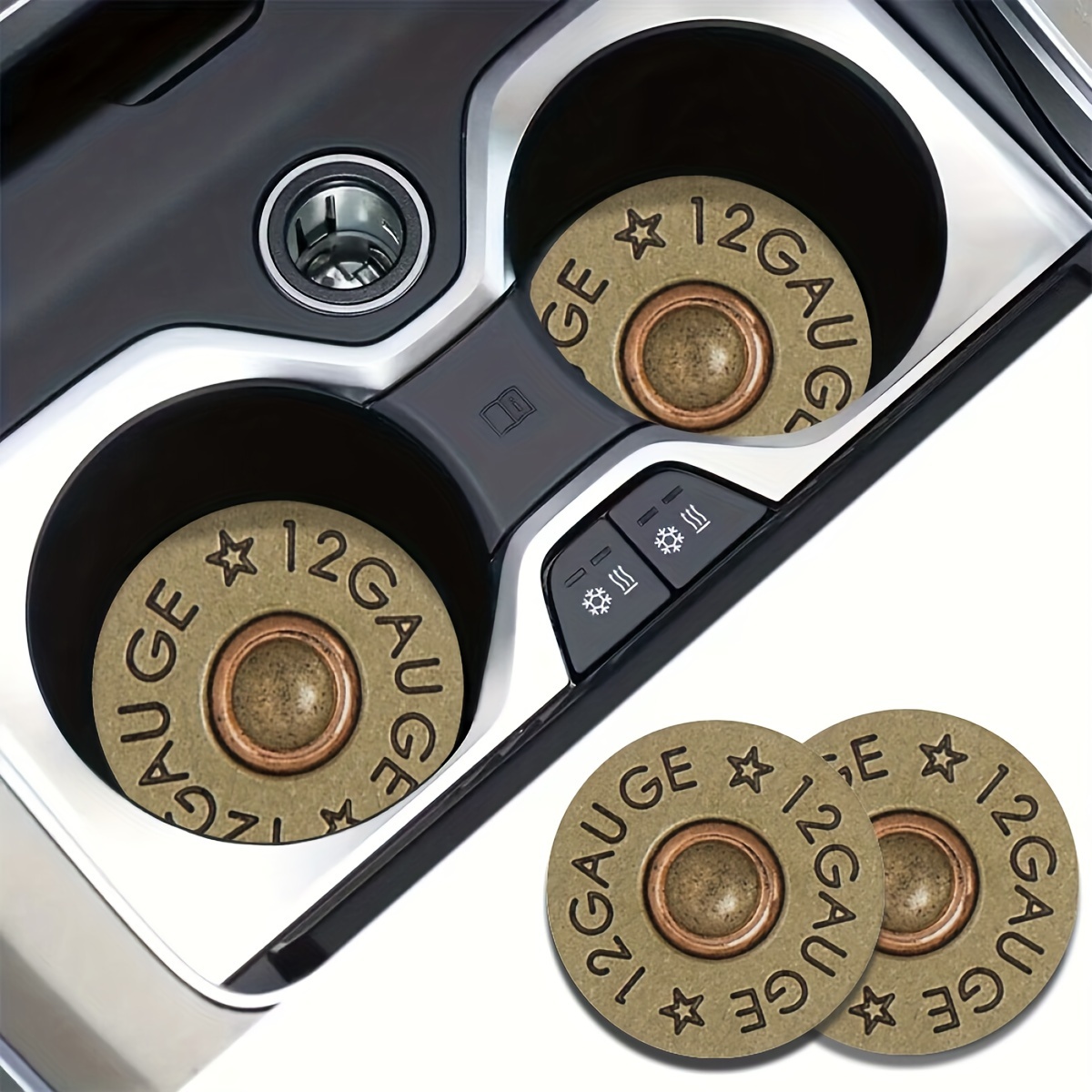 Desk Mat Leather - Confezione da 2 sottobicchieri per auto