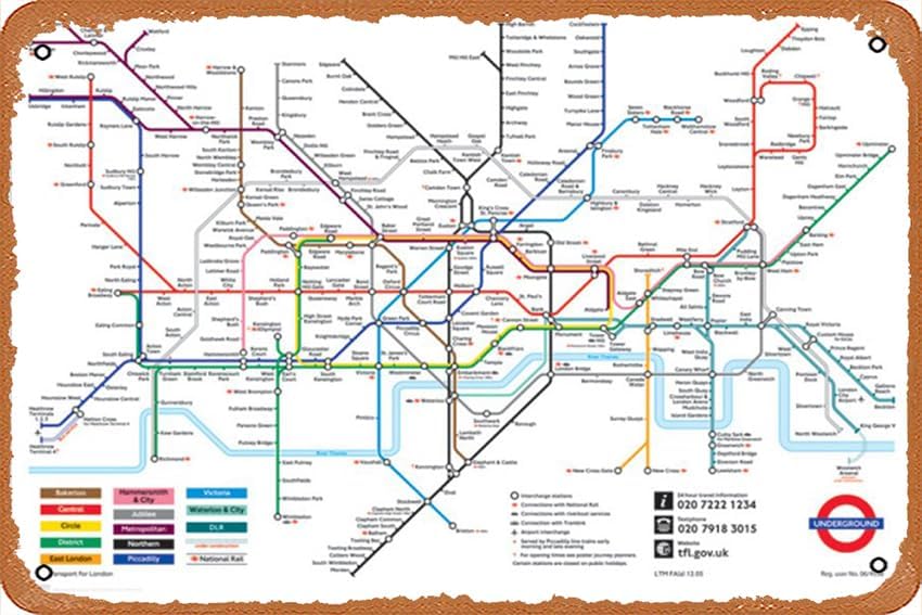 Home Office London - Mappa della metropolitana di Londra -