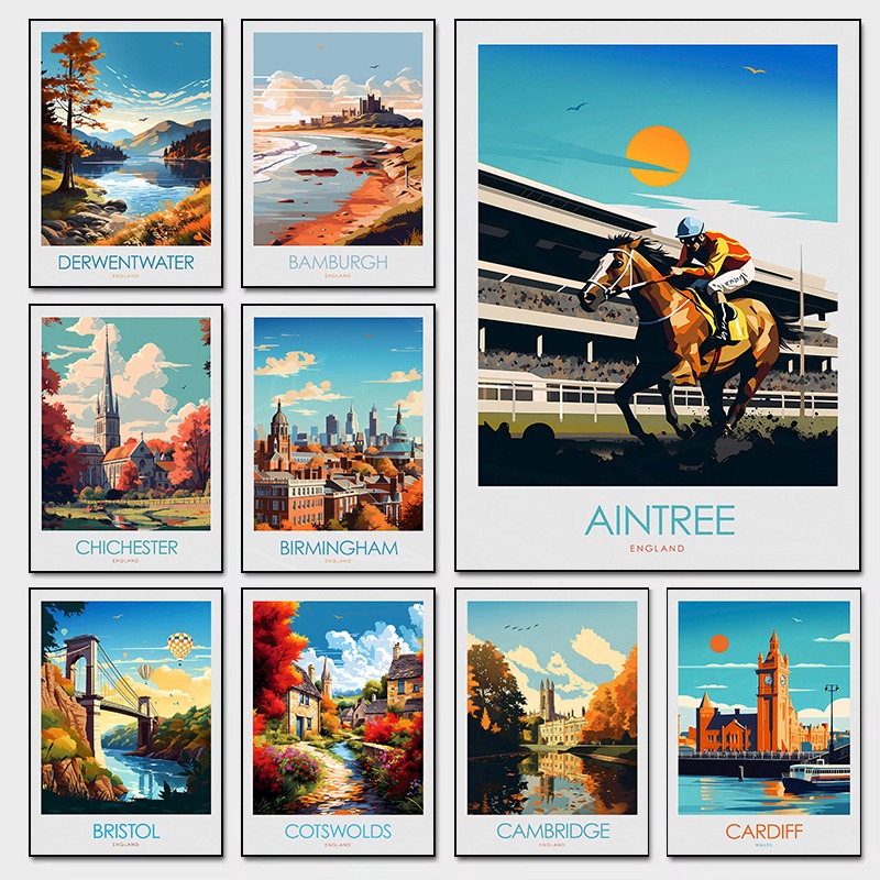 Home Office London - Paesaggio urbano britannico Wall Art Stampa