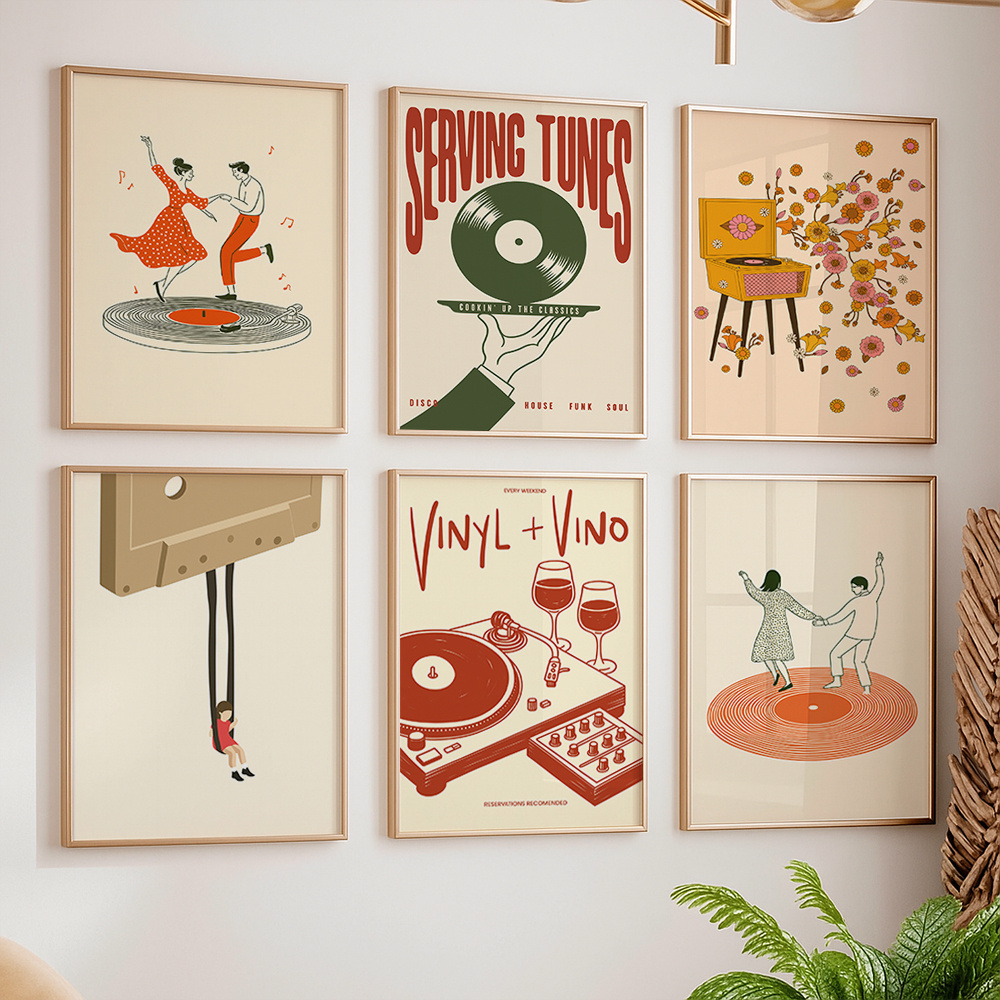 Home Office Youtube - Poster su Tela Vintage con Tema