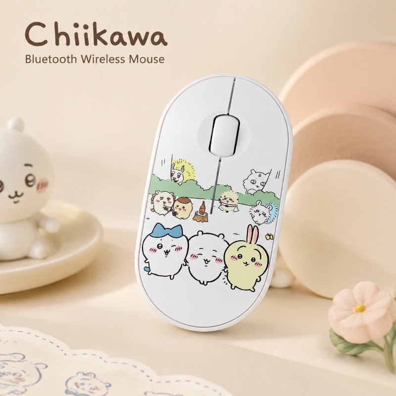 Home Office Setup - Simpatico mouse wireless Bluetooth Chiikawa, mouse