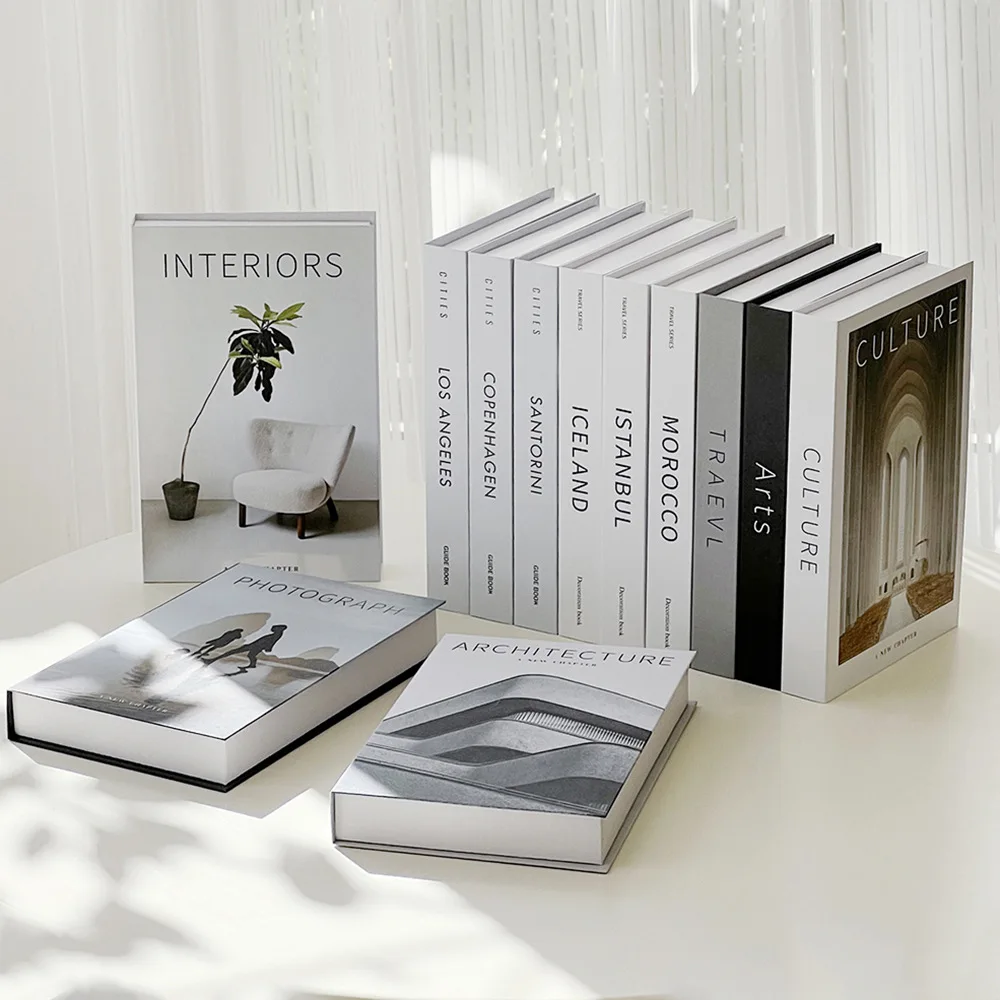 Home Office Architecture - Libri finti decorativi moderni e minimalisti