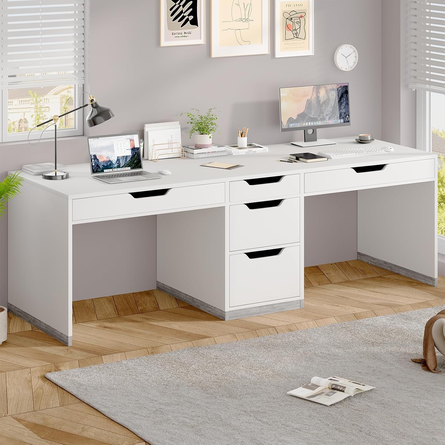 Home Office With Two Desks - Scrivania per due persone da 78