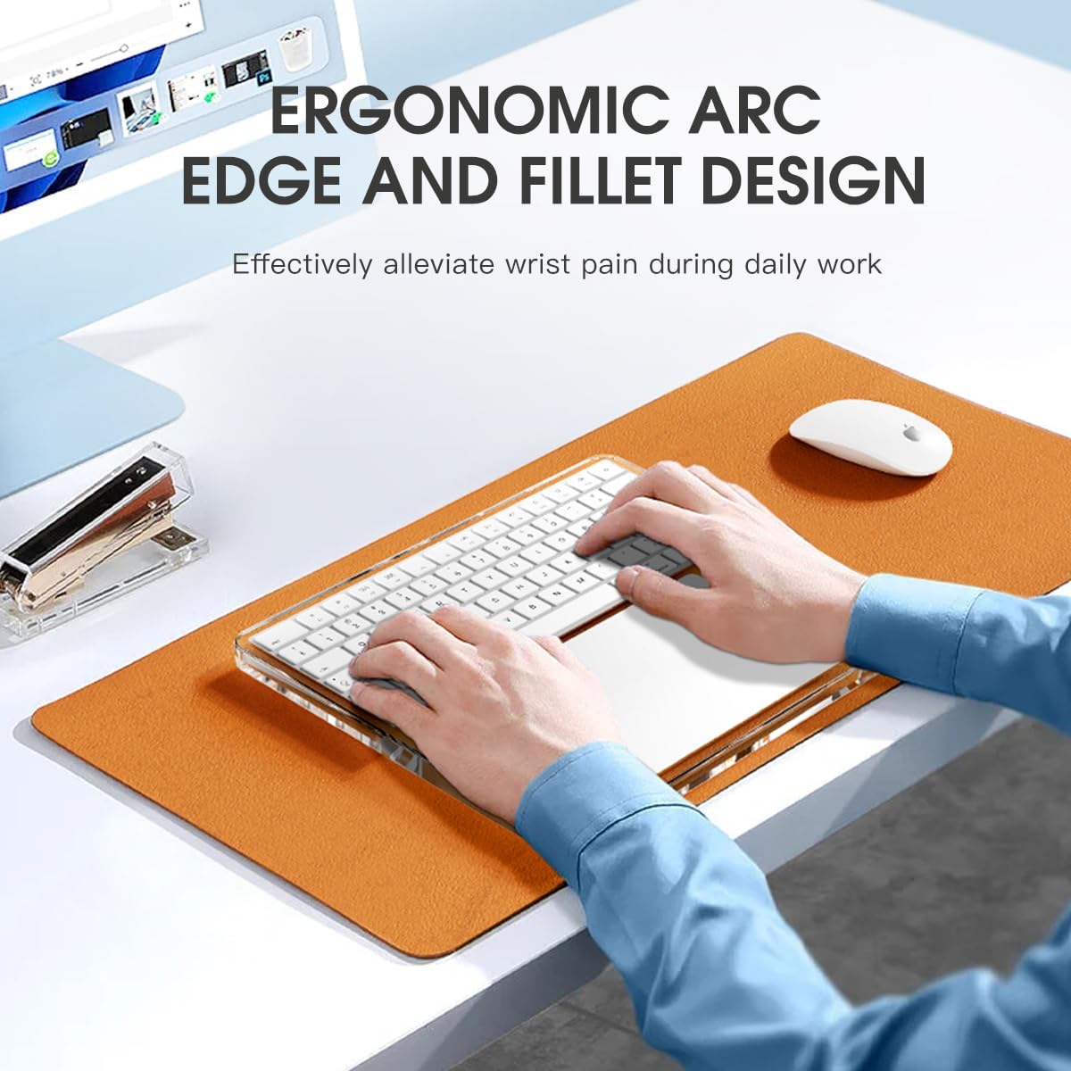 Wrist Rest Pad - Supporto per tastiera in acrilico trasparente