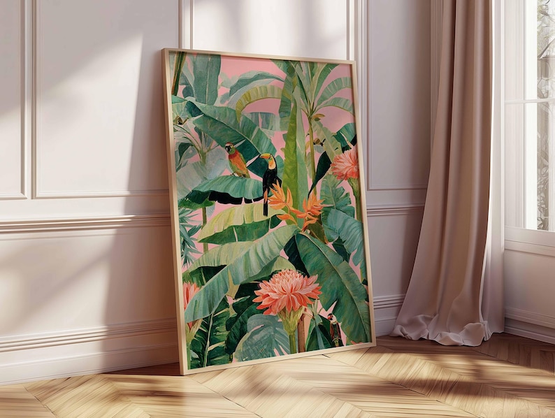 1 poster in tela tropicale ret - Home Office Youtube recensione e prezzo