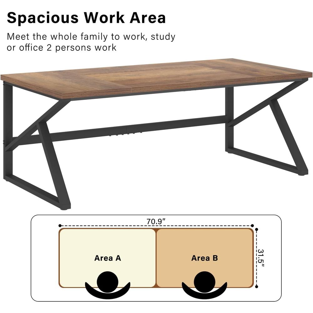 Scrivania Doppia Extra Lunga 7 - Home Office With Two Desks recensione e prezzo
