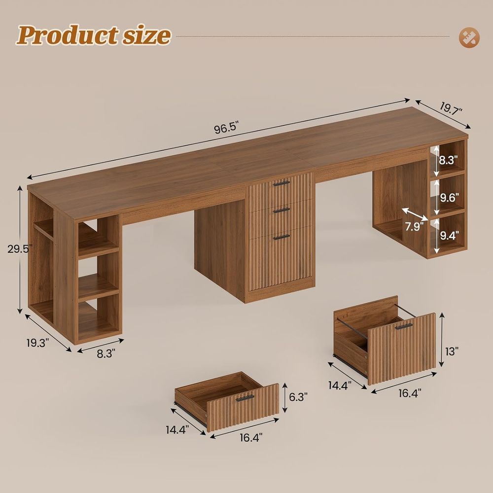 Scrivania per Computer 96.5, S - Home Office With Two Desks recensione e prezzo