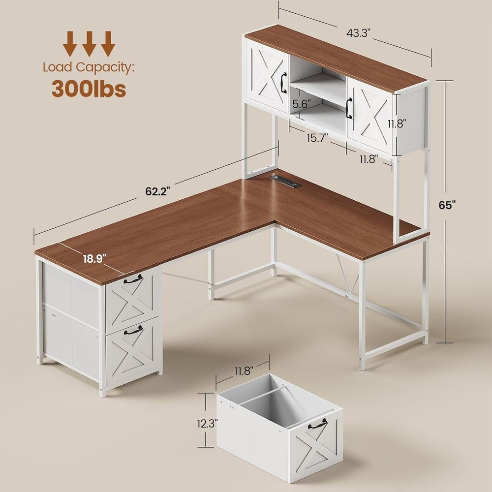 Scrivania a L con mobiletto su - Home Office With Two Desks recensione e prezzo