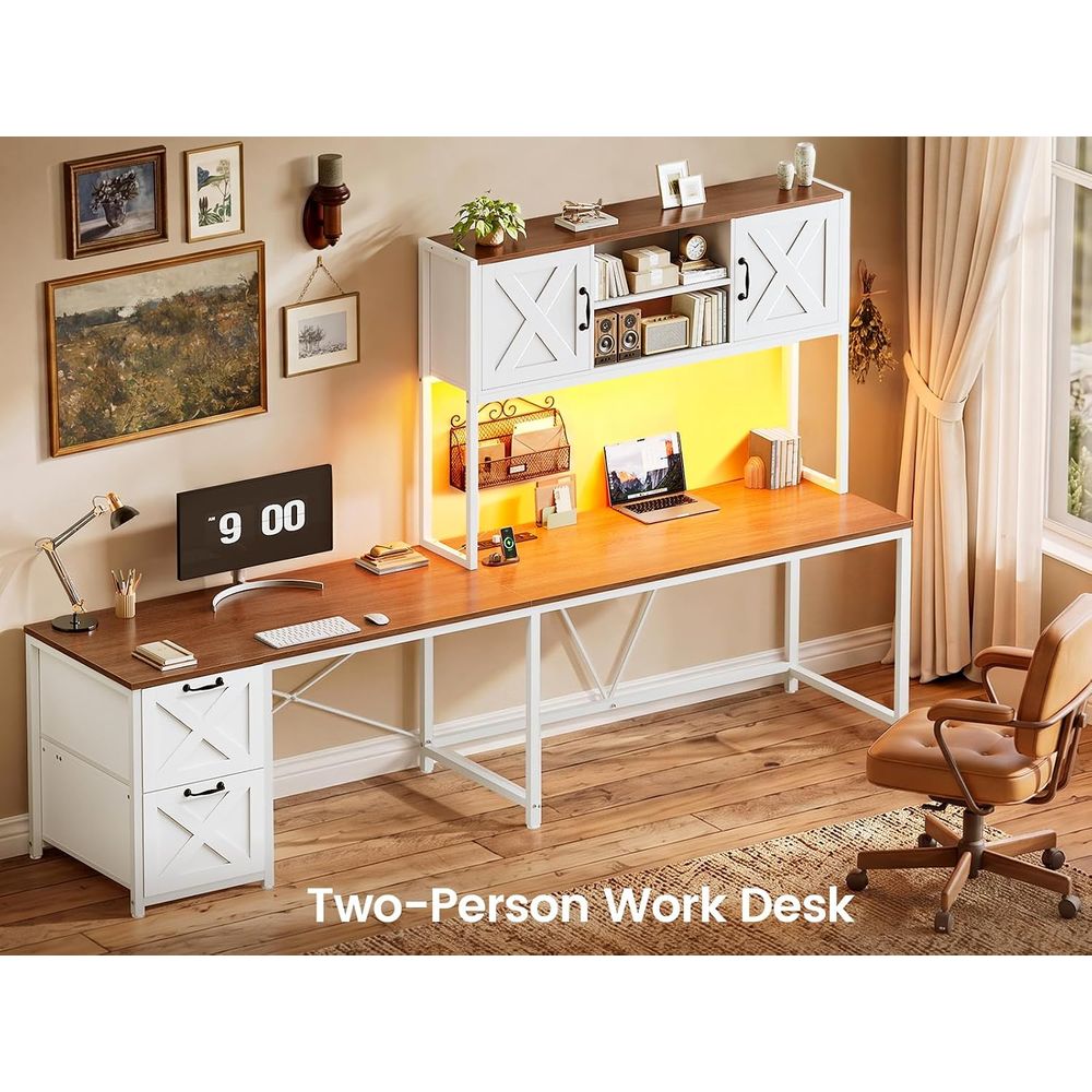 Scrivania a L con mobiletto su - Home Office With Two Desks recensione e prezzo