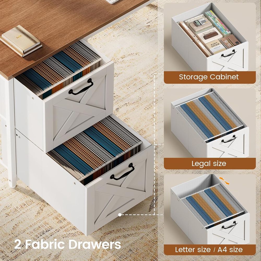 Scrivania a L con mobiletto su - Home Office With Two Desks recensione e prezzo