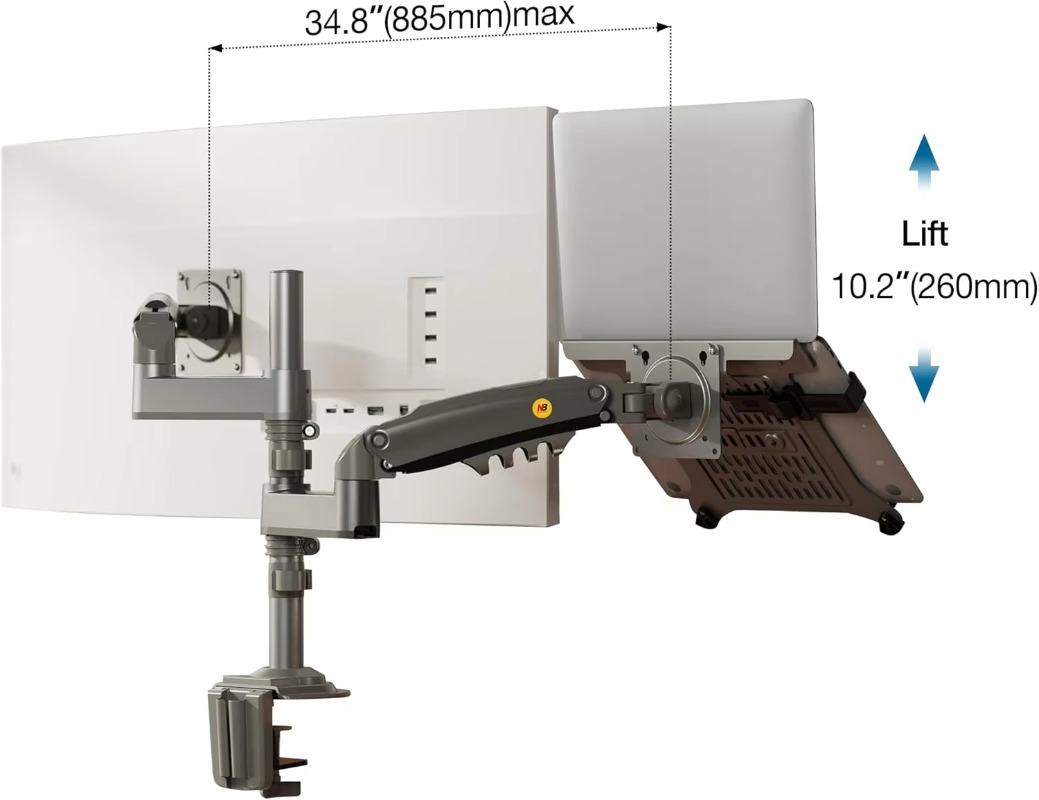 Supporto per laptop combinato  - Monitor Arm Dual recensione e prezzo