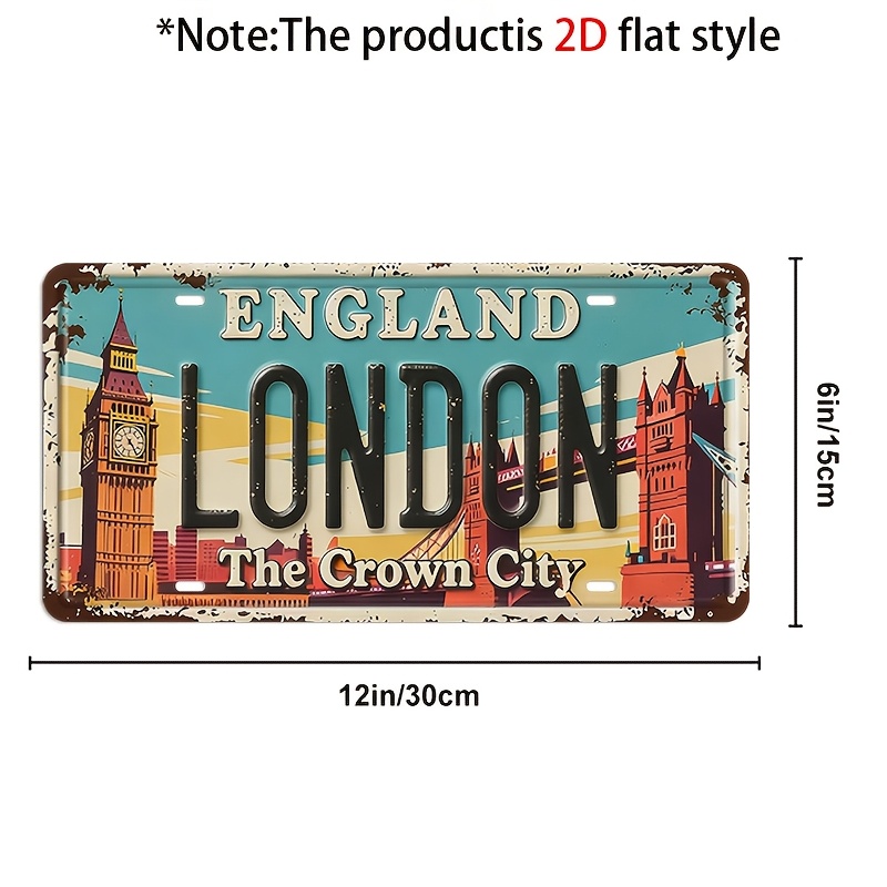 Targa in metallo vintage The C - Home Office London recensione e prezzo