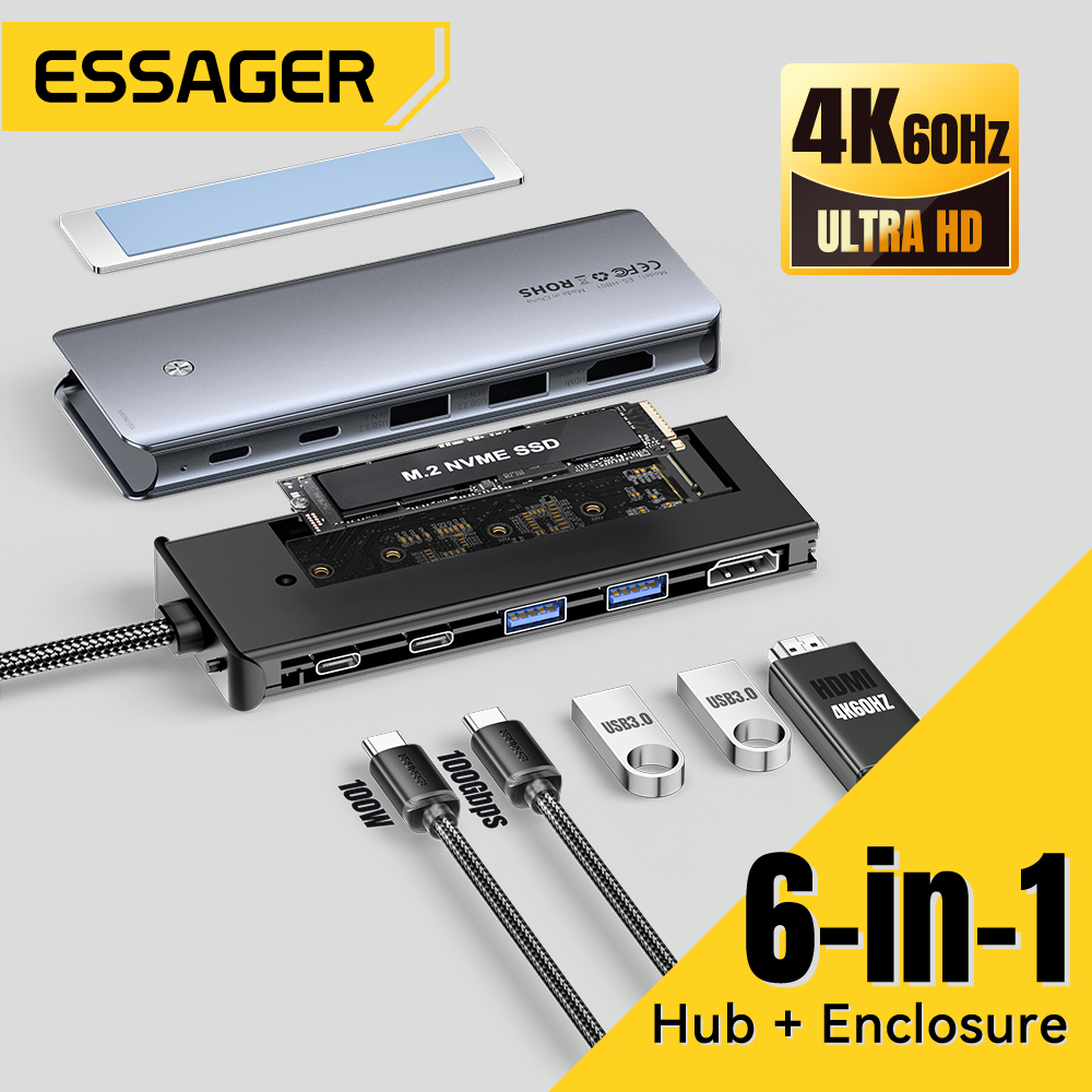 Hub USB C Essager con custodia - Home Office For Mac recensione e prezzo