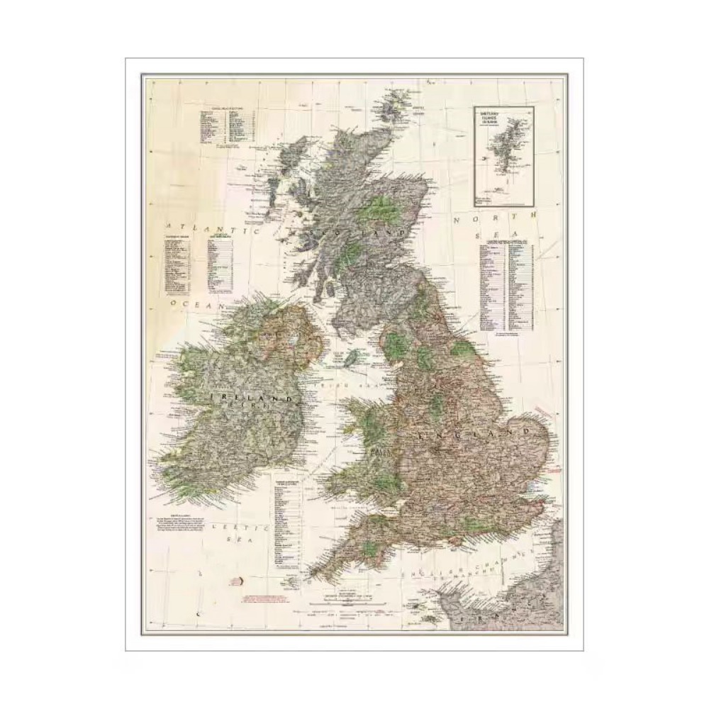 Poster Vintage HD della Mappa  - Home Office And Library recensione e prezzo