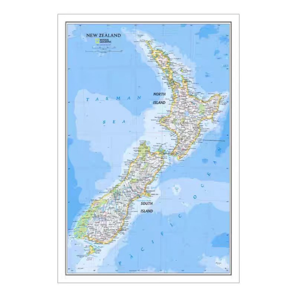Poster Mappa della Nuova Zelan - Home Office And Library recensione e prezzo
